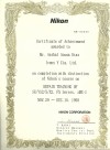 certificado tecnico nikon 