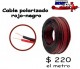 cable polarizado rojo-negro/precio: $ 220 el metro