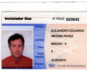 Alejandro Medina Pavez prestadores de Servicio tecnico en Chile en Las Condes |  Instalador de gas instalador de gas SEC instalador de gas autorizado, Alejandro Medina celular 92348695