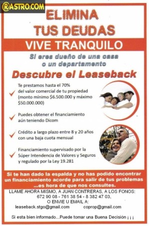 CLAUDIA prestadores de Servicio tecnico en Chile en Santiago |  necesita un credito y esta en dicom, TENEMOS LA SOLUCION