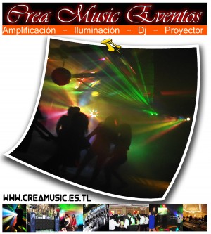 CREA MUSIC EVENTOS prestadores de Servicio tecnico en Chile en Santiago |  Dj para cumplea&ntilde;os, matrimonios , empresas y muchos mas, Amplificacion , iluminaciom , dj , proyector , burbujas