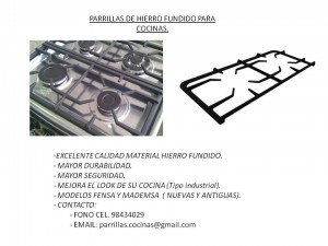 SRA.CLAUDIA prestadores de Servicio tecnico en Chile en La Florida |  PARRILLAS PARA COCINAS, PARRILLAS FIERRO FUNDIDO PARA COCINAS FENSA- MADEMSA