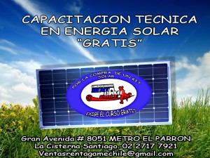 RENTAGAME CHILE prestadores de Servicio tecnico en Chile en Santiago |  Curso de energia solar, no se pierda esta oportunidad, Capacitacion tecnica en energia solar