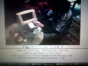 cristian axel acu&ntilde;a negrete prestadores de Servicio tecnico en Chile en Santiago |  Reparacion rm-8900 autorefract&oacute;metro topcon acp-8r proyector optotipos, Mantencion preventiva