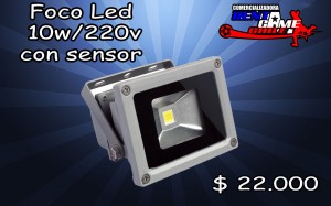 RENTAGAME CHILE prestadores de Servicio tecnico en Chile en Santiago |  Foco led 10 watt/220v/con sensor $ 22.000, Iluminacion led