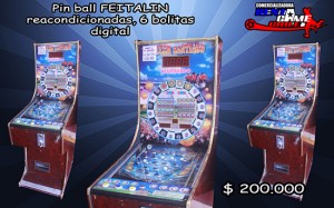 RENTAGAME CHILE prestadores de Servicio tecnico en Chile en La Cisterna |  Pin ball feitalin reacondicionadas, 6 bolitas digital/ $ 200.000, Maquinas de juego, novedosas y precios convenientes