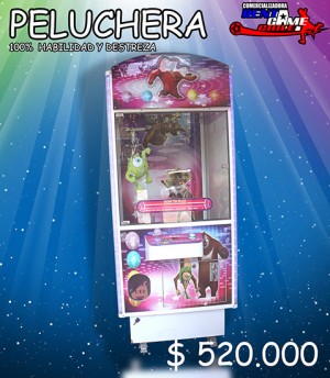 RENTAGAME CHILE prestadores de Servicio tecnico en Chile en La Cisterna |  M&aacute;quina de juego peluchera/ oferta rentagame$ 520.000, Maquinas de juego, novedosas y precios convenientes