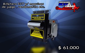 RENTAGAME CHILE prestadores de Servicio tecnico en Chile en La Cisterna |  Billetero ict p/ maquinas de juego , vendom&aacute;tica etc. precio: $ 61.000, Maquinas de juego-accesorios,repuestos,electronica y servicio tecnico