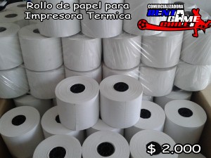 RENTAGAME CHILE prestadores de Servicio tecnico en Chile en La Cisterna |  Rollo de papel impresora t&eacute;rmica precio. $ 2.000, Maquinas de juego/rentagame: accesorios,repuestos, servicio tecnico