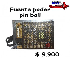 RENTAGAME CHILE prestadores de Servicio tecnico en Chile en Santiago |  Fuente poder pin ball/precio: $ 9.900 pesos, Maquinas de juego/rentagame: accesorios,repuestos, servicio tecnico