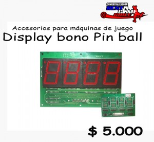 RENTAGAME CHILE prestadores de Servicio tecnico en Chile en Santiago |  Display bono para maquina de juego pin ball 4 digitos/precio: $ 5.000, Rentagame: maquinas de juego:  accesorios,repuestos, servicio tecnico