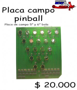 RENTAGAME CHILE prestadores de Servicio tecnico en Chile en Santiago |  Placa campo para maquina de juego pinball/precio: $ 20.000, Rentagame: maquinas de juego:  accesorios,repuestos, servicio tecnico