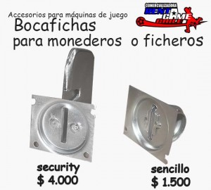 RENTAGAME CHILE prestadores de Servicio tecnico en Chile en Santiago |  Bocafichas para monederos de maquinas de juego/precio: $ 1.500, Maquinas de juego/rentagame: accesorios,repuestos, servicio tecnico