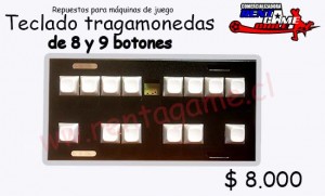 RENTAGAME CHILE prestadores de Servicio tecnico en Chile en Santiago |  Teclado para maquina de juego tragamonedas/precio: $ 8.000 pesos, Maquinas de juego/rentagame: accesorios,repuestos, servicio tecnico