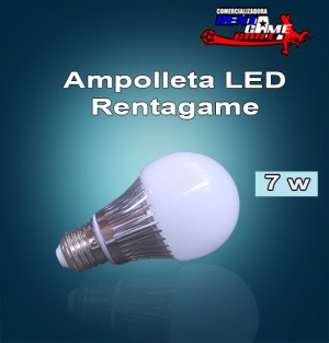 Rentagame chile prestadores de Servicio tecnico en Chile en Santiago |  Ampolleta led  rentagame  7watt/220vluzfrialuzcalida/alum $4.350, Iluminacion led, ahorre hasta un 90% de energia electrica