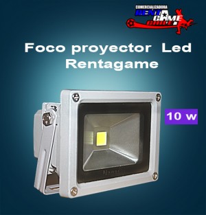 Rentagame chile prestadores de Servicio tecnico en Chile en Santiago |  Foco proyector  led  rentagame/ 10 watt/aluminio/luzfria $10.000, Iluminacion led, ahorre hasta un 90% de energia electrica