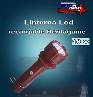 Rentagame chile prestadores de Servicio tecnico en Chile en Santiago |  Linterna led recargable rentagame /10 watt  $ 2.900, Iluminacion led, ahorre hasta un 90% de energia electrica