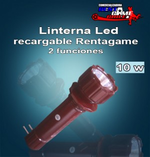 Rentagame chile prestadores de Servicio tecnico en Chile en Santiago |  Linterna led recargable rentagame /2 funciones $ 2.990, Iluminacion led, ahorre hasta un 90% de energia electrica