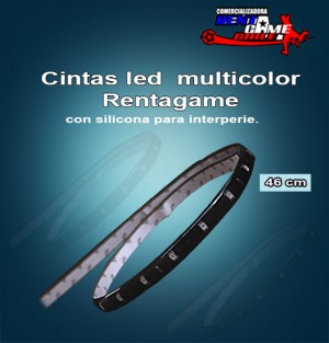 Rentagame chile prestadores de Servicio tecnico en Chile en Santiago |  Cintas led  multicolor rentagame con silicona/46 cms. $ 4.500, Iluminacion led, ahorre hasta un 90% de energia electrica