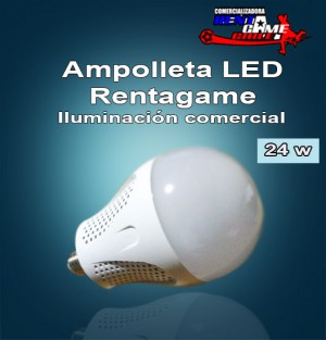 Rentagame chile prestadores de Servicio tecnico en Chile en Santiago |  Ampolleta led rentagame, 24w/220volt/rosca e27 $ 13.900 , Iluminacion led, ahorre hasta un 90% de energia electrica