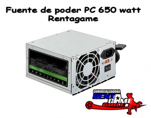 Rentagame chile prestadores de Servicio tecnico en Chile en La Cisterna |  Fuente de poder rentagame / pc 650 watt/envios a todo chile, Rentagame: maquinas de juego,accesorios, repuestos y serv. tecnico